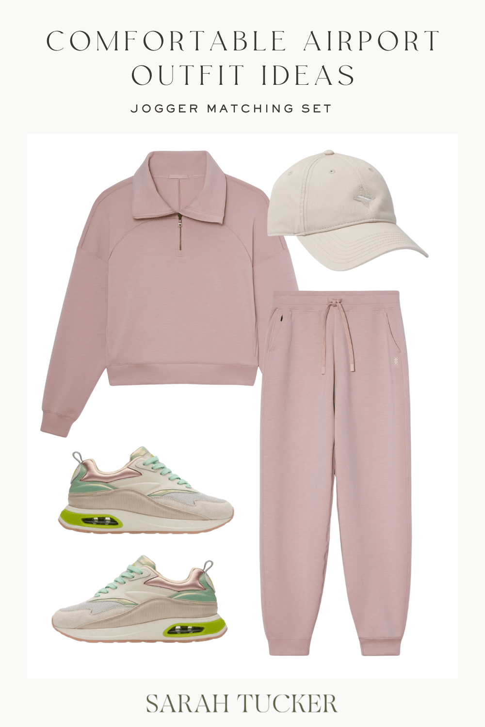 Rhone matching set, light pink matching set, pink lounge set, pink active set