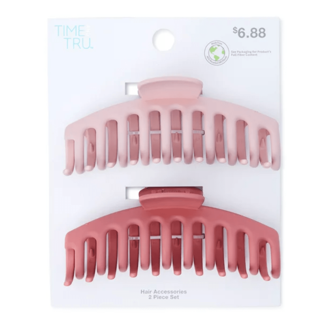 pink hair clips, women's claw clips