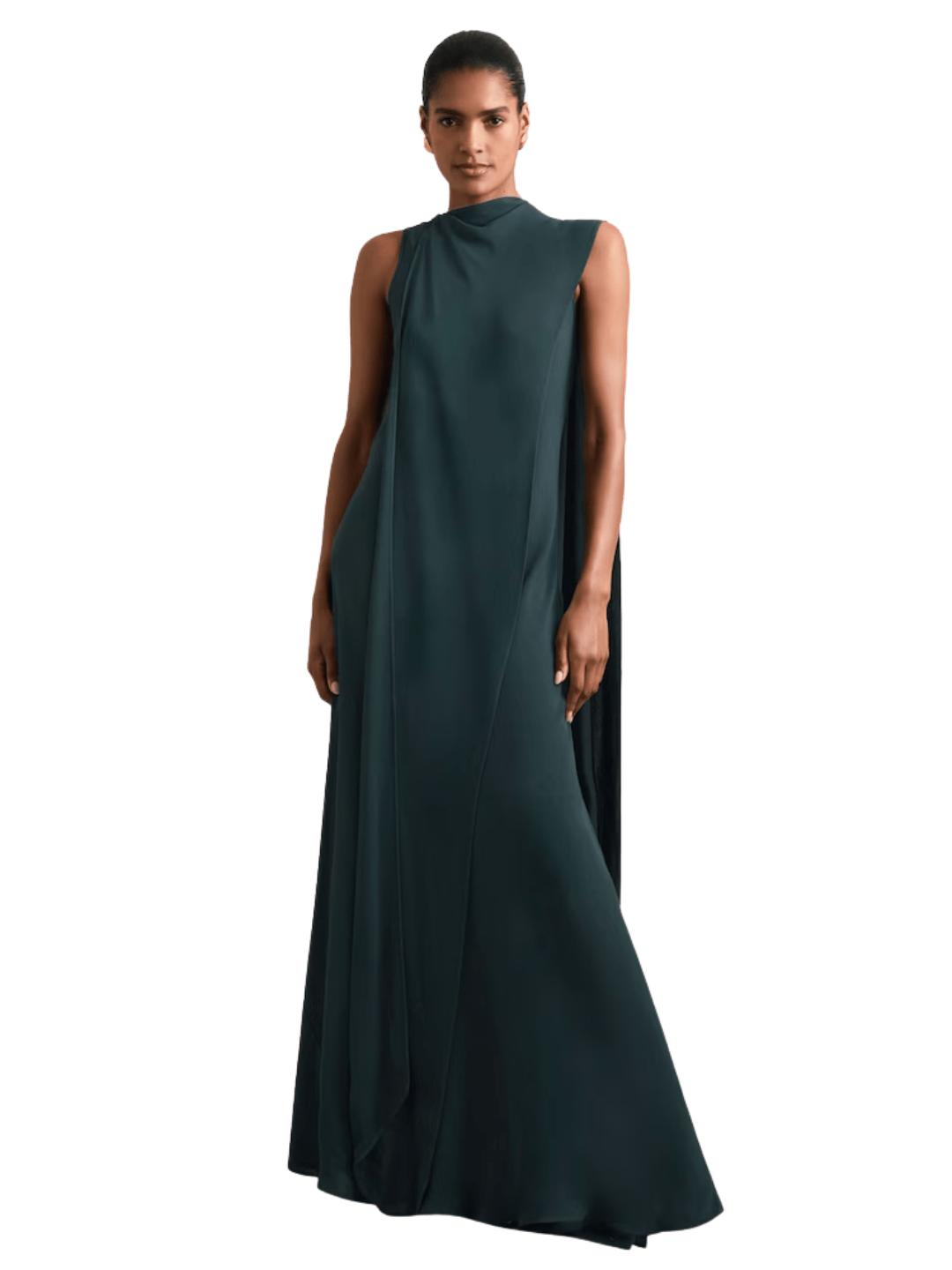 emerald green cape dress, fancy cape dress, cape dress for a fall wedding