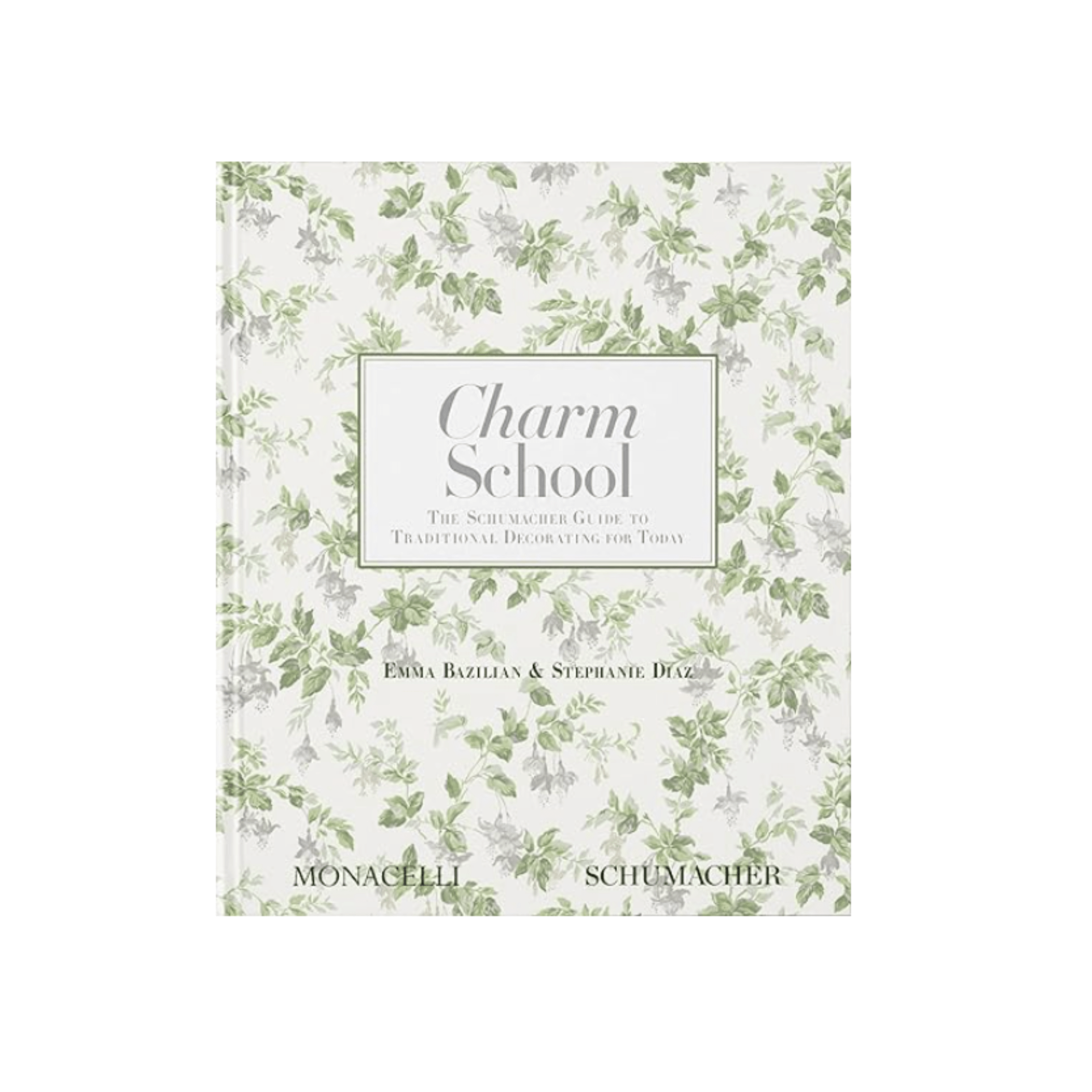 Charm school book, interior design book, green decorative book