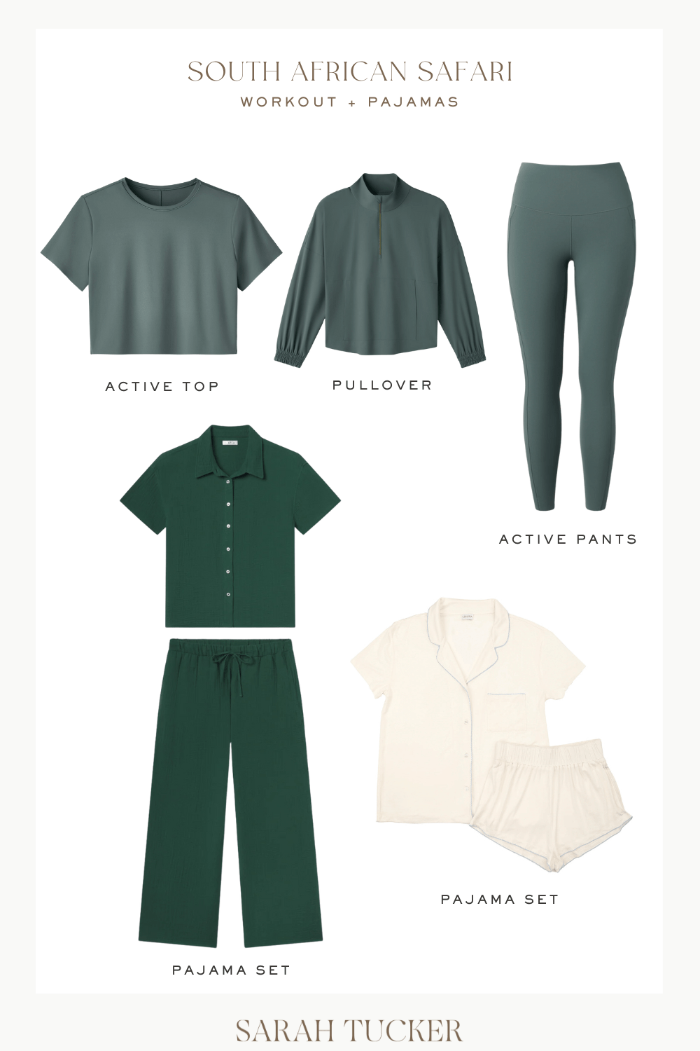 African safari workout outfit, African safari pajamas