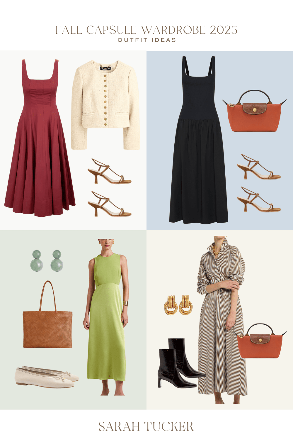 fall capsule dress outfits, fall dress outfits 2025, fall capsule 2025 dress outfits