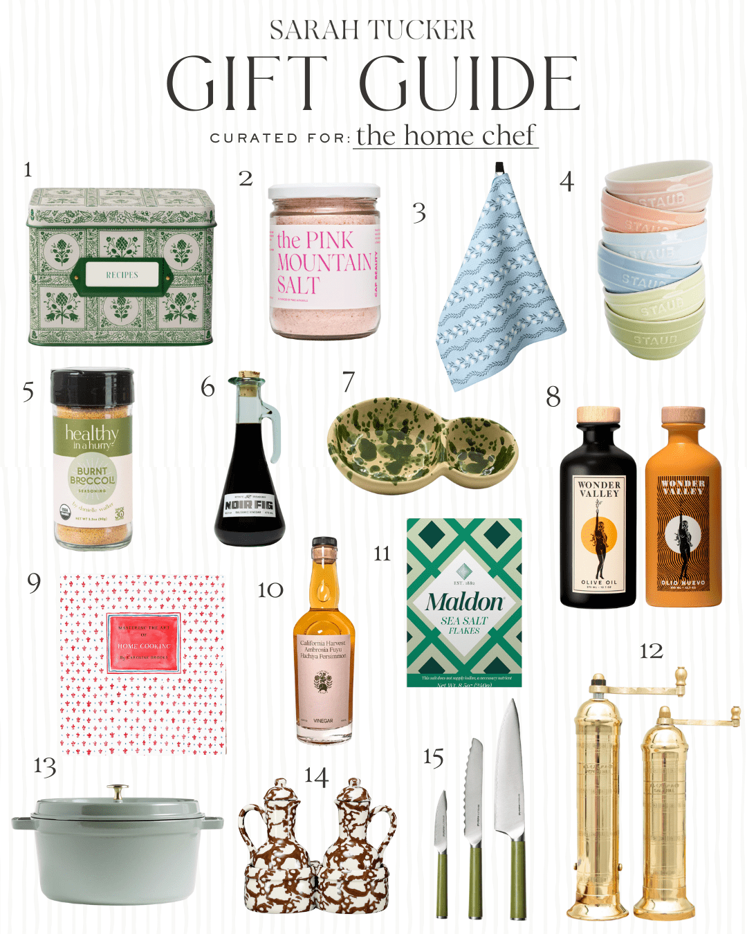 gift guide for a home chef, holiday gift ideas for someone who enjoys cooking